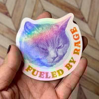 Fueled by Rage iridescent vinyl sticker