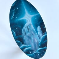 Image 2 of "find your light" glitter effect artwork sticker 