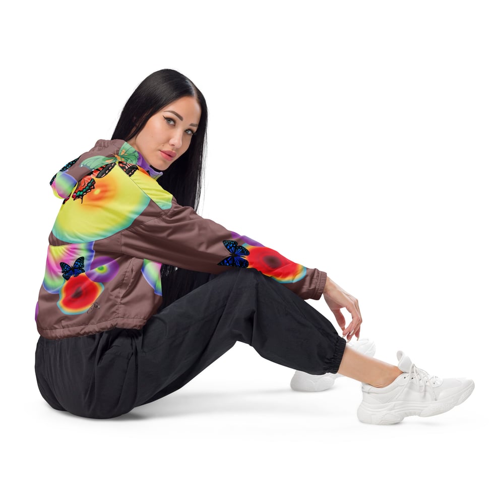 Image of Butterfly Orbs cropped windbreaker