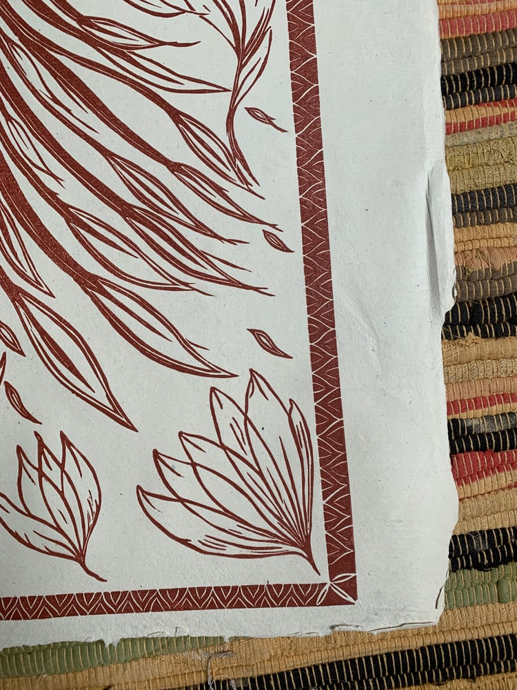 Image of Phoenix On Red Hemp