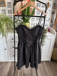 Black dress tie dress 