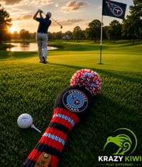 Image 2 of Tennessee TITANS football custom Golf Club Cover hand knit logo NFL fan  gift