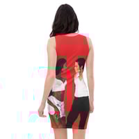 Image 4 of Icons All-Over Print Dress Red