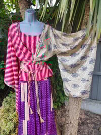 Image 7 of Zara Split Skirt- Purple Navy