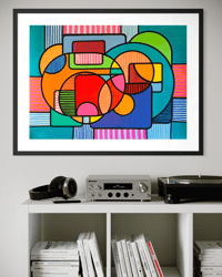 Image 4 of ‘Eternal Optimism’ acrylic painting on thick 300gsm Arches cotton rag paper