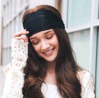 Soft Batiste Wide Headband Black