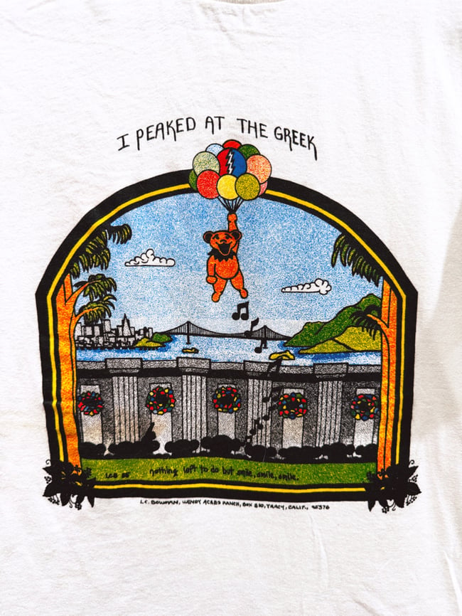 Grateful Dead 1985 ‘Donner Pass / Greek Theatre’ Lot T-Shirt - Fits M/SM (Never Worn)