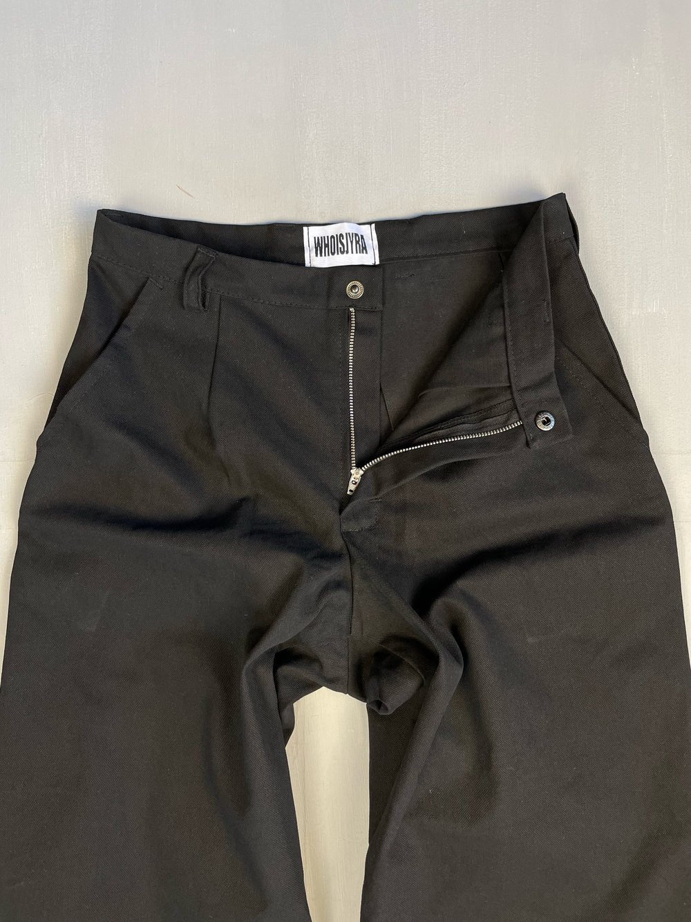 back pleat pants