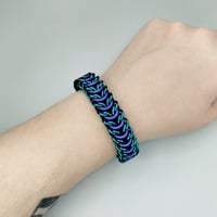 Image 6 of 2-in-1 Spooky Teal Reversible Elfbridge Stretch Bracelet