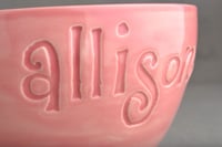 Image 2 of Personalized Stamped Coffee Tea Soup Cocoa Mug Made to Order by Symmetrical Pottery