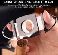 Image 3 of Gun Metal Straight Cut Cigar Cutter 