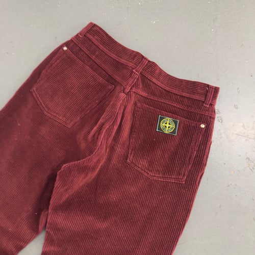 Image of 1980s Stone Island jumbo corduroy trousers, size 30” x 32”