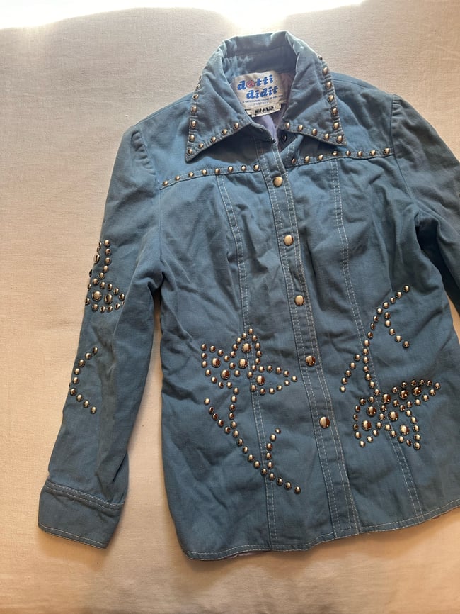 1970s studded denim jacket
