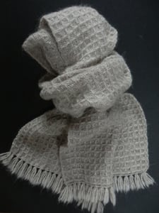 Image of Kit 2 bufandas de angora alpaca lana para telares Louet de sobremesa (4 y 8 lizos)