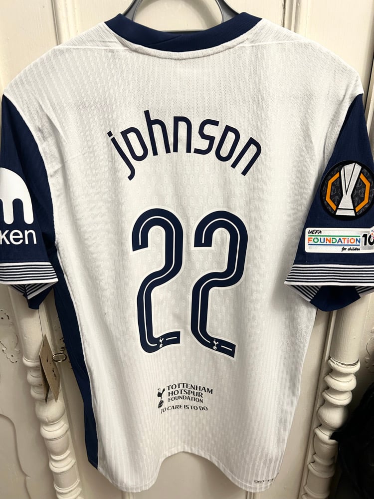 Image of PRE ORDER: Tottenham Hotspur “JOHNSON 22” Vaporknit 2024/25 Home Europa Final Shirt,   Medium