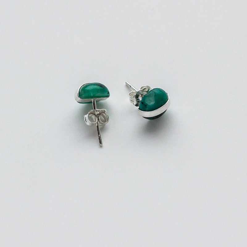 Image of Better Late Than Never Jasper Cabochon Studs