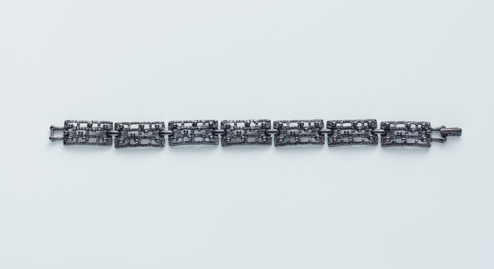 Image of Antique Mid Century Textured Line Bracelet