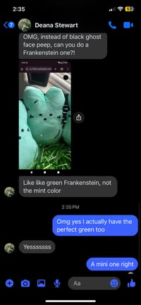 Frankenstein ghost face peep medium 