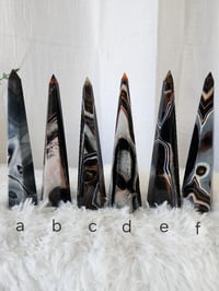 Image 3 of 7" Sardonyx Agate Crystal Towers | White | Red - 6 Styles