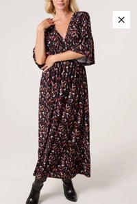 Image 2 of ABSTRACT ANIMAL PRINT SHIRRED STRETCH DRESS