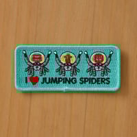 Image 2 of I Love Jumping Spiders Iron-On Patch