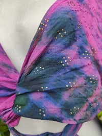 Image 9 of Wanderlust Stevie top purple tie dye black upto 14