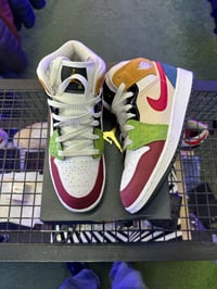 Image 3 of AIR JORDAN 1 MID GS WHITE /GYM RED