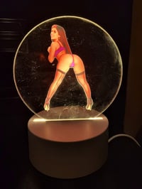 Image 2 of Jynx Maze Gorgeous Latina In Purple Bra & Booty In Thong & Fishnet Stockings Custom USB Night Light