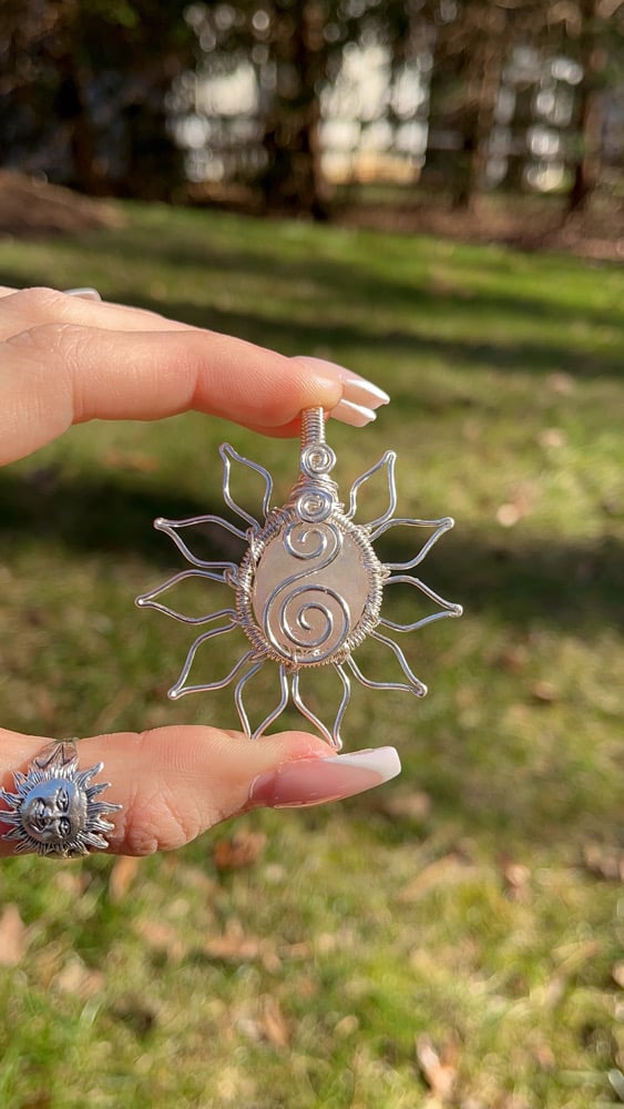 Image of Angel Aura Quartz (Silver Wire)