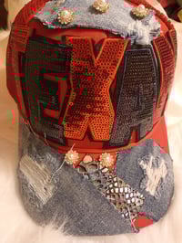 Image 3 of DENIM SEQUINS TEXANS JUNK HAT 