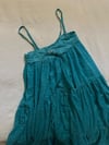 early 70s turquoise indian gauze dress