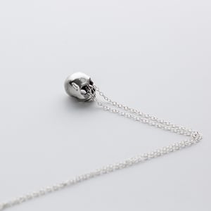 Image of Beloved Little Lamb Floating Skull Necklace