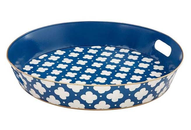 Image of Coptic Blue Ottoman Serving Tray 50 % off