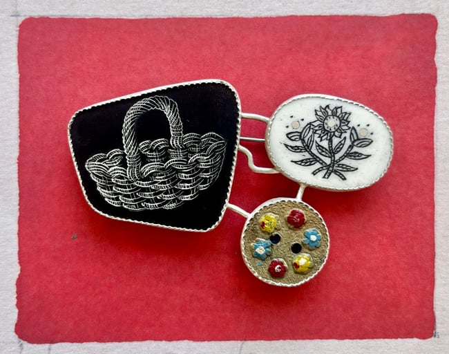 THE EARTH LAUGHS IN FLOWERS BROOCH