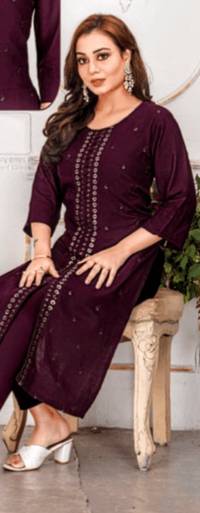 Image 2 of KSV8107-1 Pc Soft Rayon Slub Kurthi