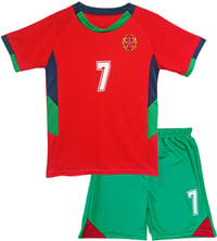 Image 1 of New Boys' Soccer Jerseys Ronaldo #7 and Jersey For Kids Messi # 10 Football Youth Jerseys Shirt Gif