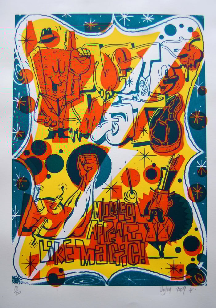 Image of Neato Meato screenprint.