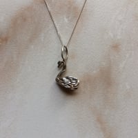 Image 6 of STERLING SILVER SWAN NECKLACE