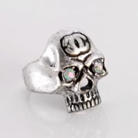 Image of 'CC' Skull Ring