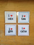 Image of Custom Cross-Stitched Coasters