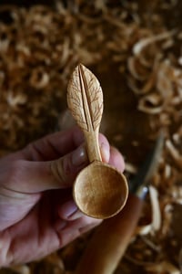 Image 3 of . Cherry Leaf Handle Scoop 