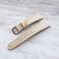 Image 4 of 40’s Style Cream Lizard Strap