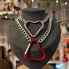 Heart Carabiner Chain Necklace