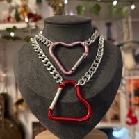 Image 1 of Heart Carabiner Chain Necklace