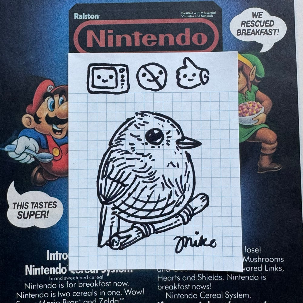 Image of Fat Bird Sharpie Sketch #65