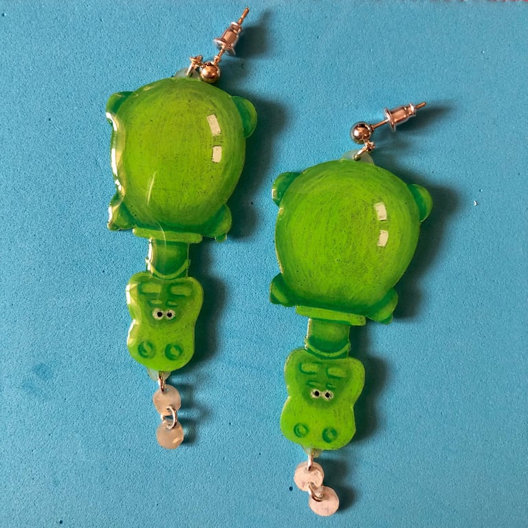 hungry hungry hippos earrings 2
