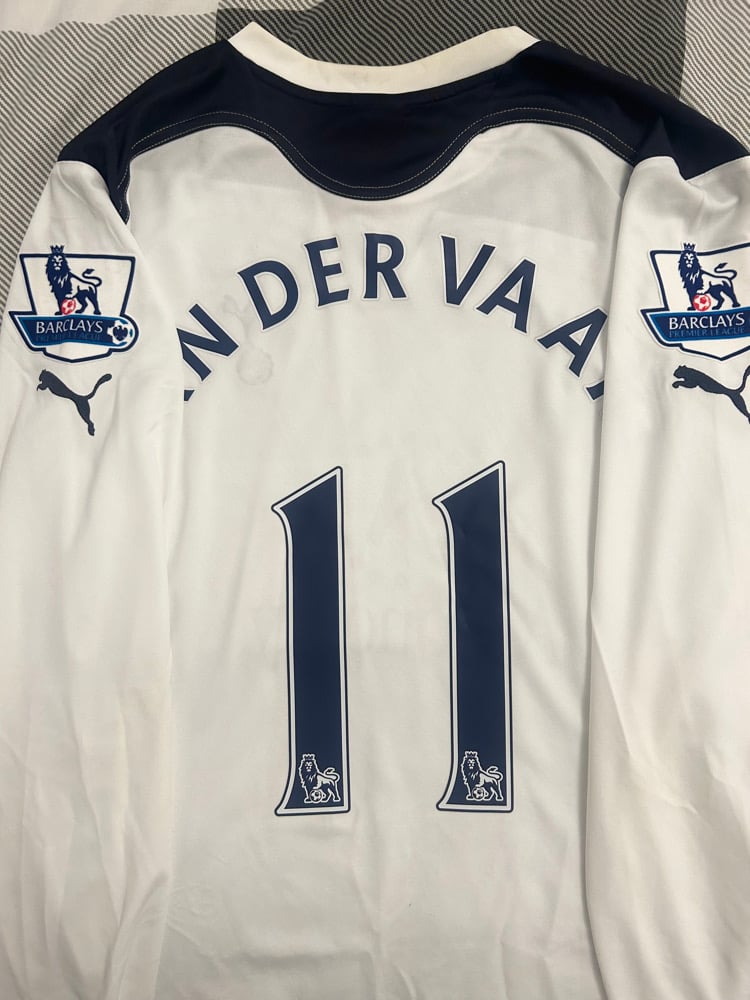 Image of Tottenham Hotspur “VAN DER VAART 11” Long Sleeve Home Shirt + PL patches (L)