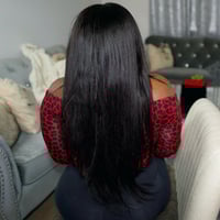 Image 2 of GLUELESS Yaki Straight 9x6" HD Closure Wig (from ISEE Hair)