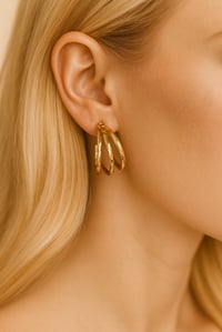 Image 1 of Trio Luxe Hoop Earrings