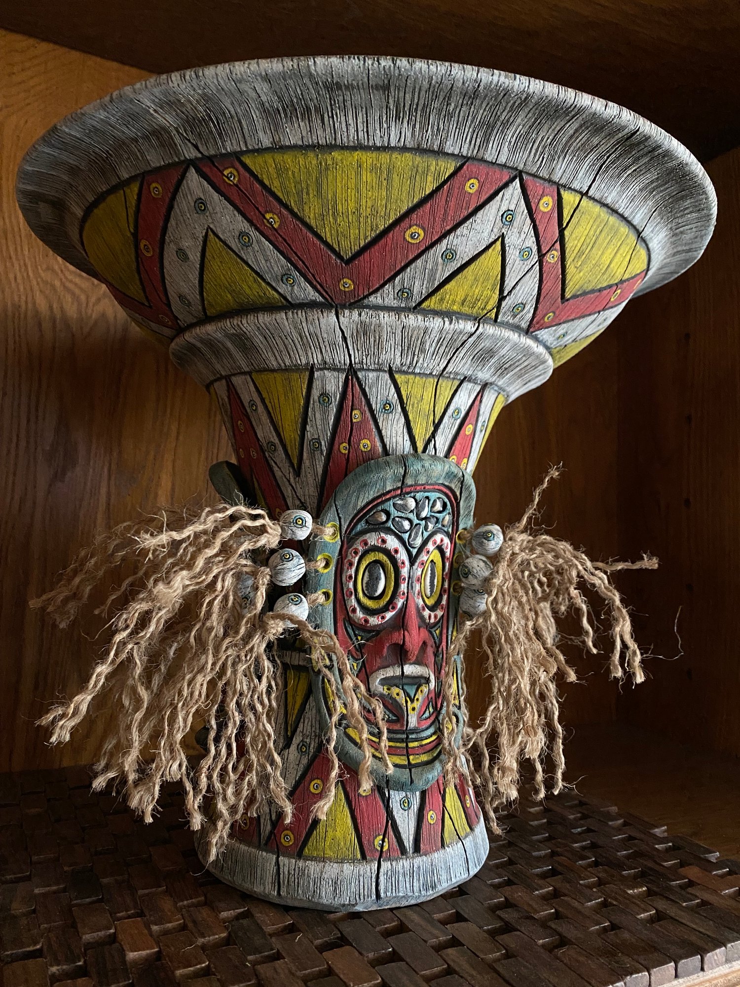 Image of 1/1 Wheelthrown And Hand Carved Sepik Phallacy Bowl- US Shipping And Insurance Included